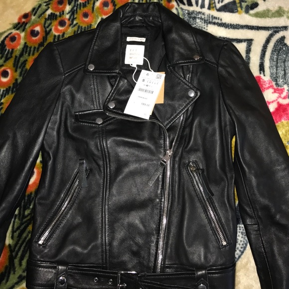 Zara woman's TRF genuine leather jacket - Picture 2 of 3